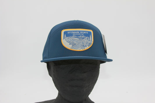 Dark Blue Flat Brim Sitzmark Hat