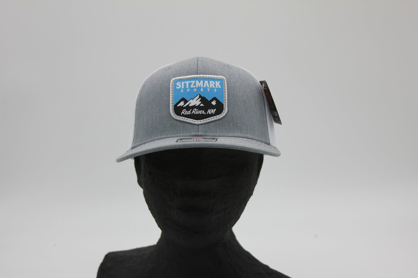 Grey and White Mesh Sitzmark Trucker Hat