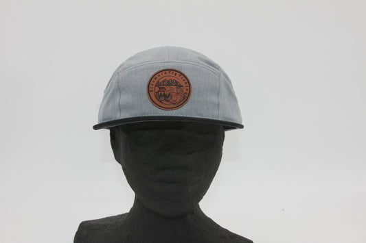 7 Panel Grey and Black Flat Brim Sitzmark Hat