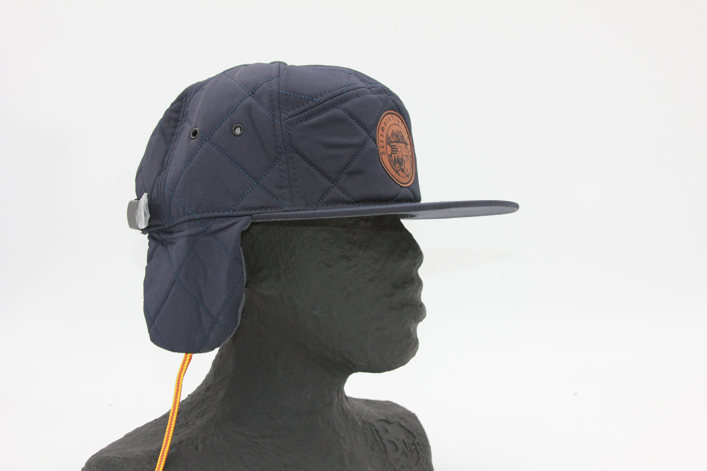 Navy Insulated Ear Flap Flat Brim Sitzmark Hat