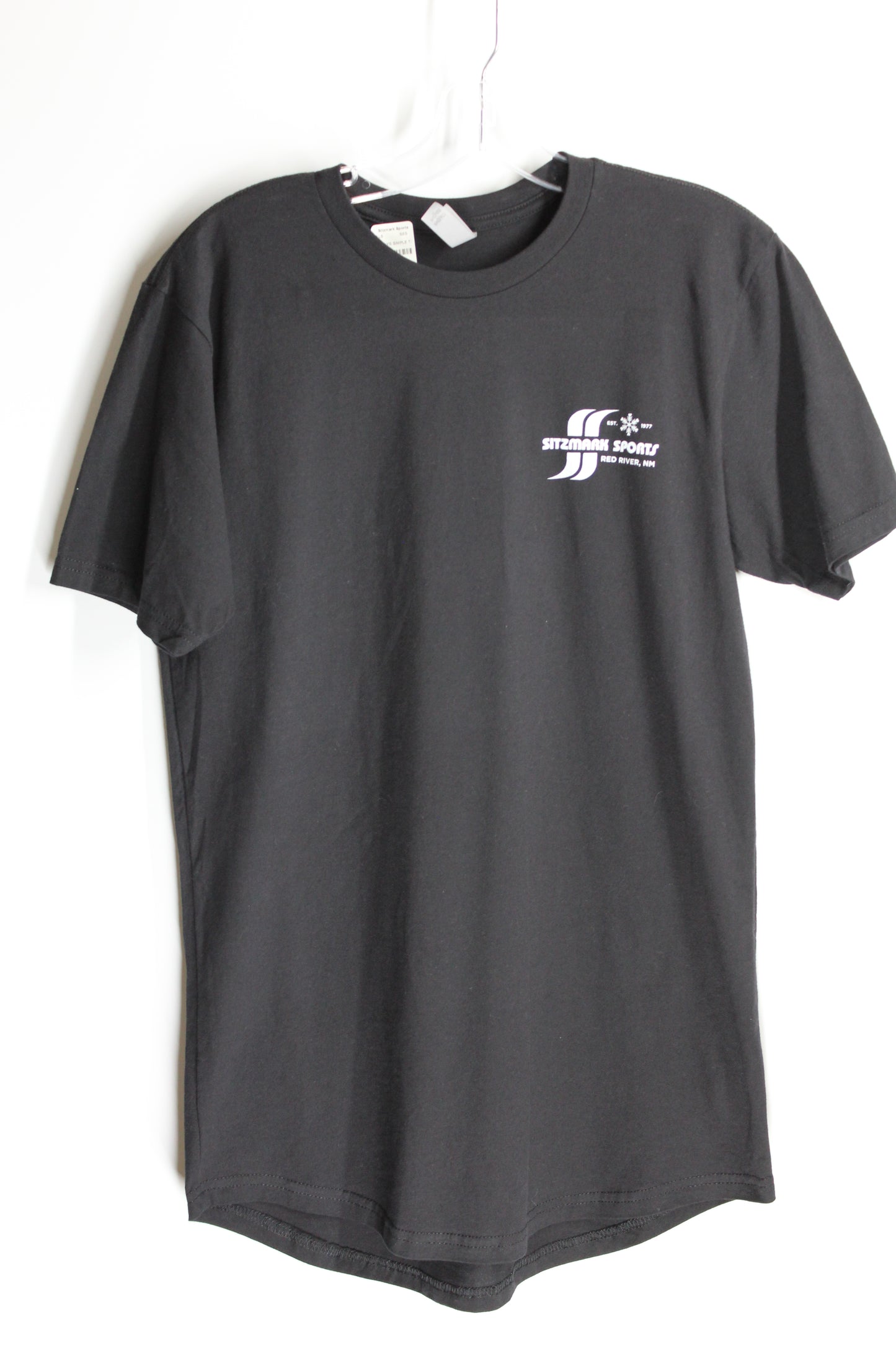 Black Short Sleeve Sitzmark Logo T-Shirt Baseball Style