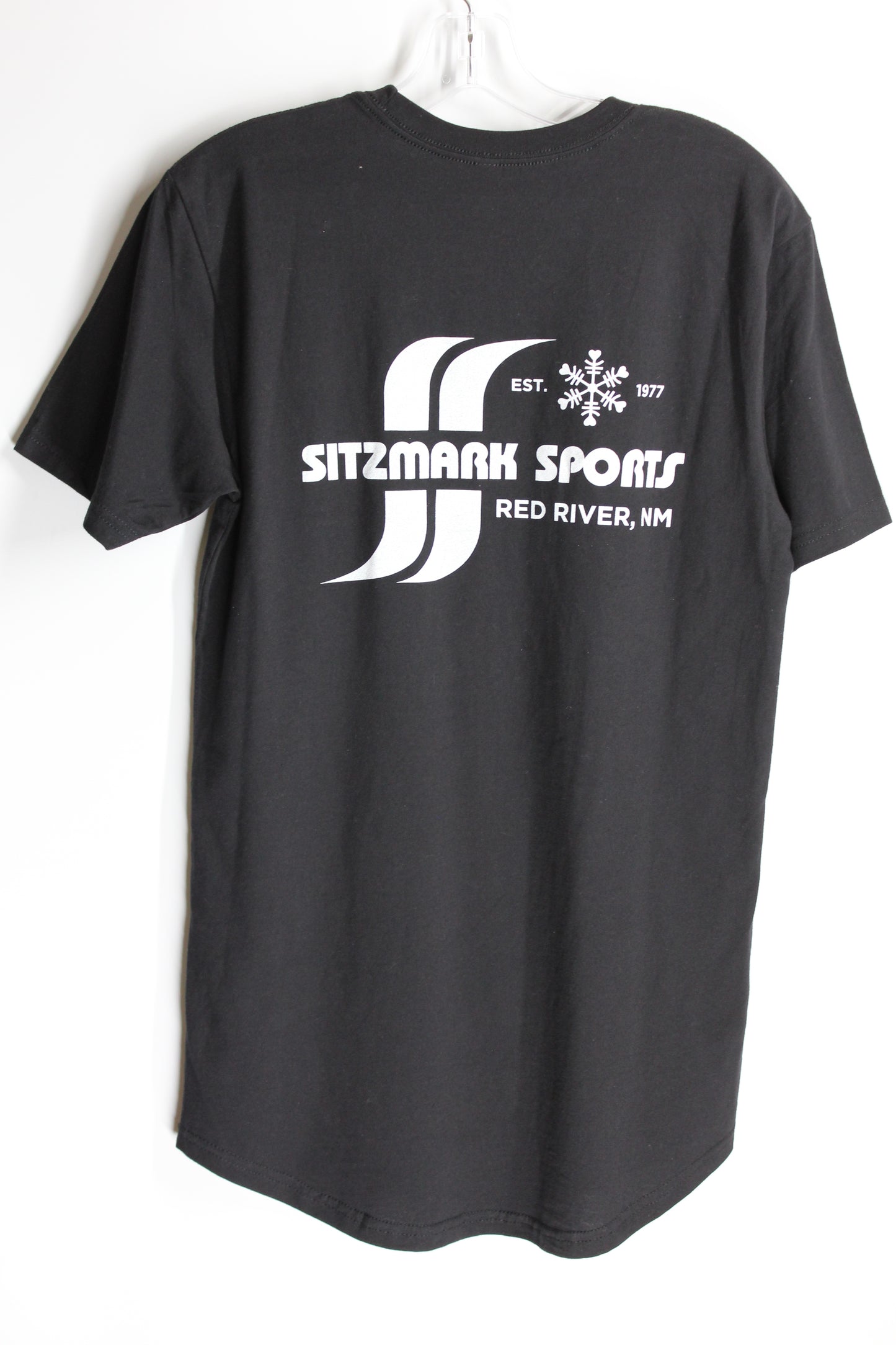 Black Short Sleeve Sitzmark Logo T-Shirt Baseball Style