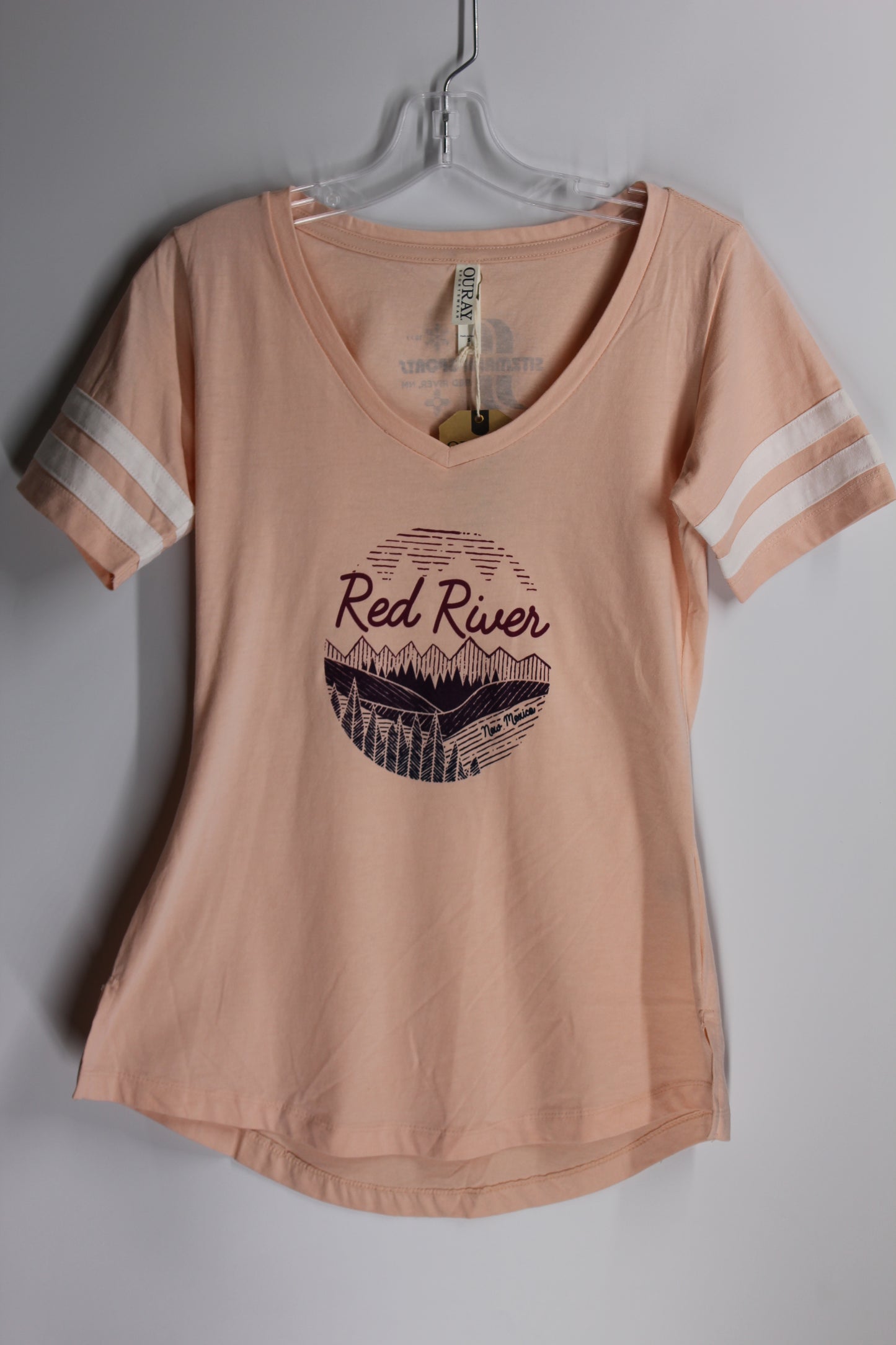 Peach Baseball Red River Sitzmark T-Shirt